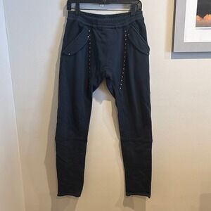 Psylo Navy Drop Crotch Studded Legging Jogger Size 0